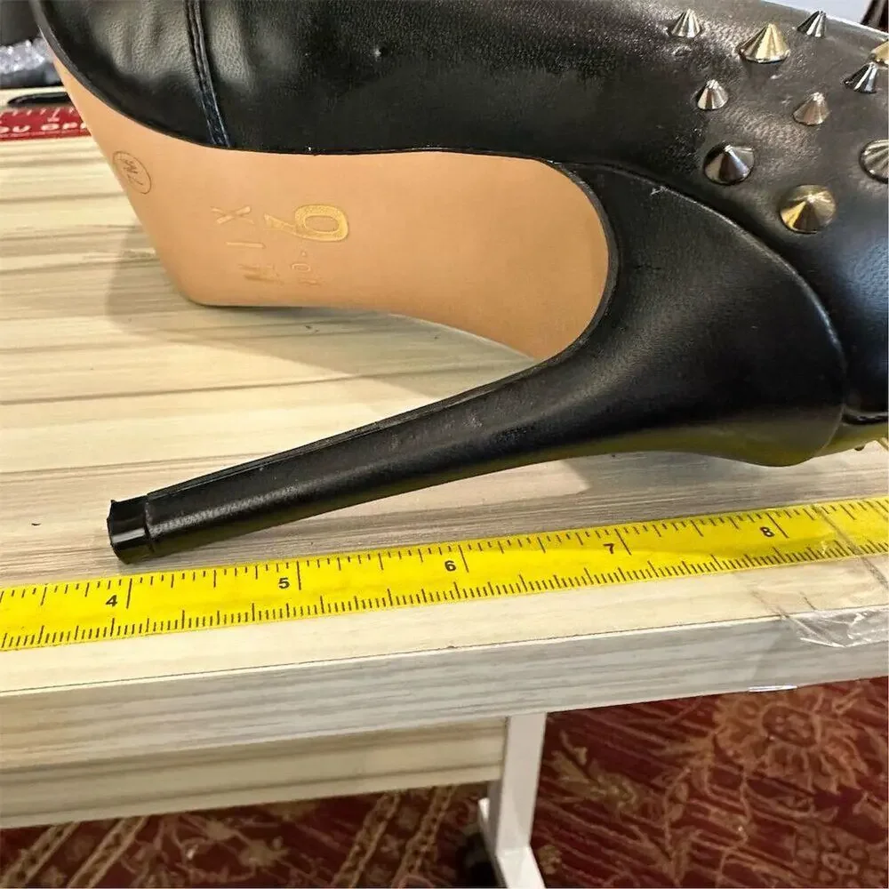 Mix No. 6 Women's Black Studded Stiletto Heels Size 7M Party Pumps 4” heels - Picture 10 of 11